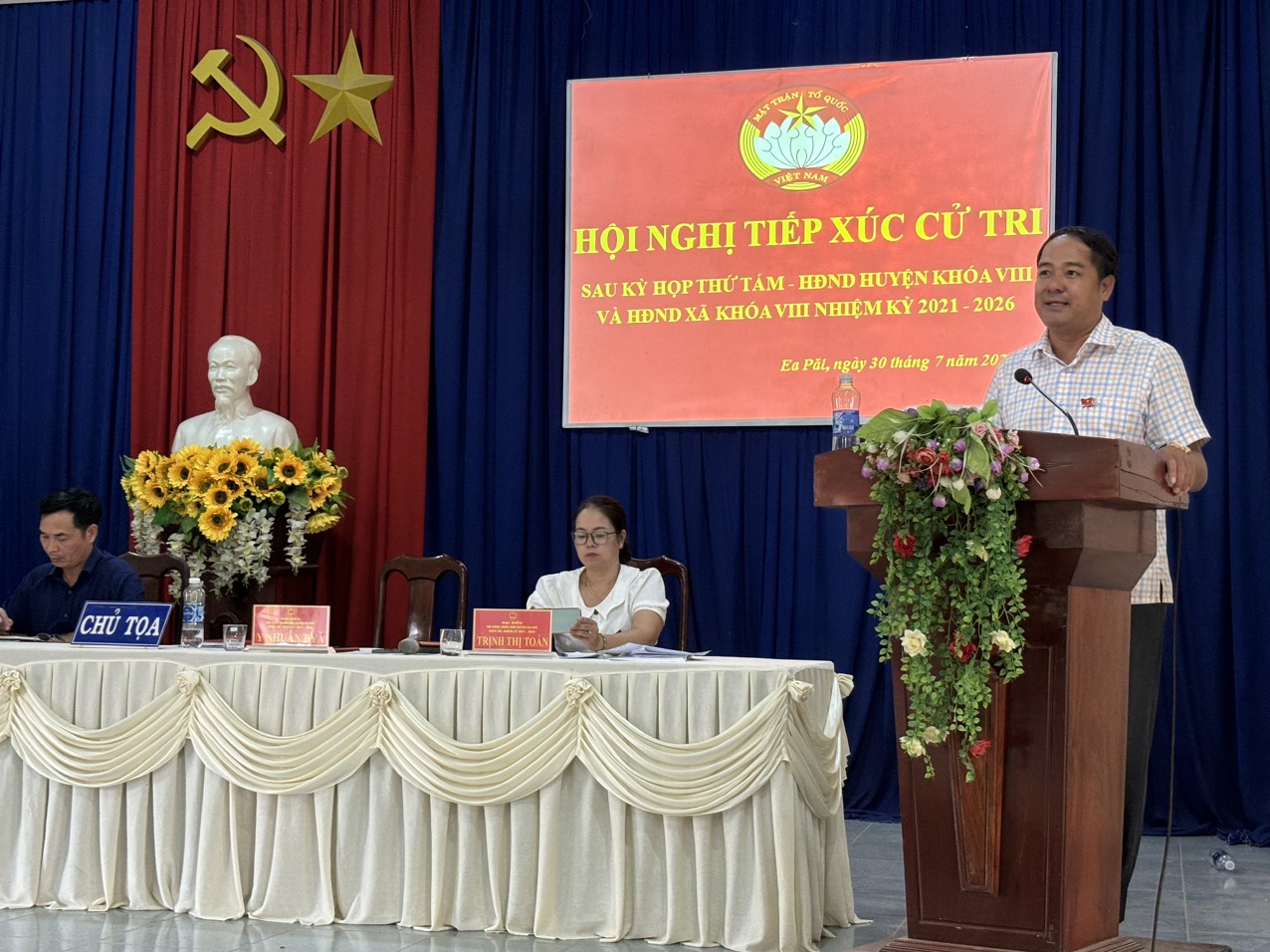 Hội nghị tiếp xúc cử tri, sau kỳ họp thứ tám, HĐND huyện khóa VIII và HĐND xã Ea Păl khóa VIII nhiệm kỳ 2021 – 2026